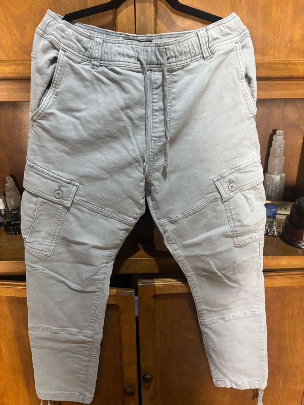 Cotton On Men's Cargo Jogger Pants - Light Gray